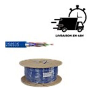 CABLE RESEAU F/UTP CAT6 LSZH 500M BLEU